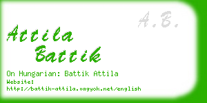 attila battik business card